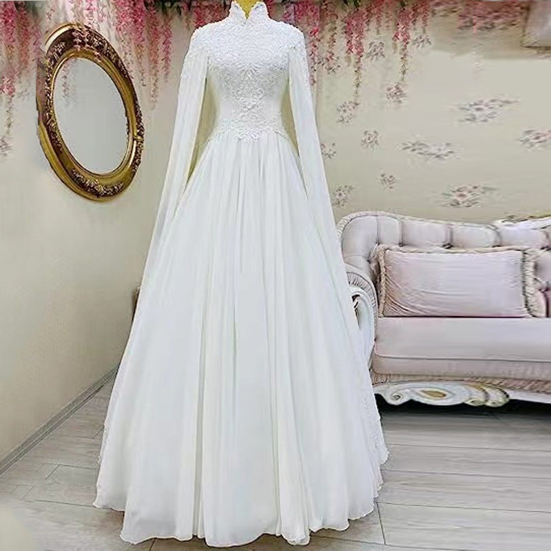 Lace Slim Long Sleeve Fishtail Wedding Dress