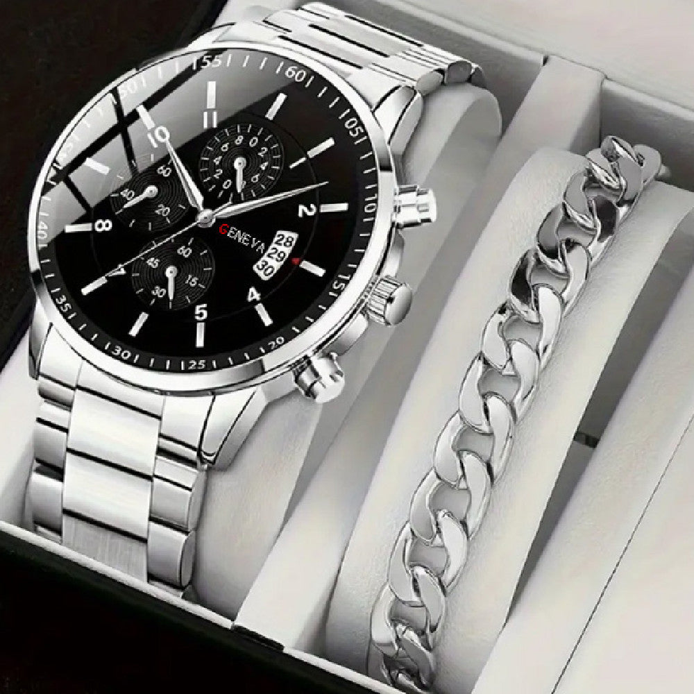 Fashion Temperament Men's Steel Strap Watch