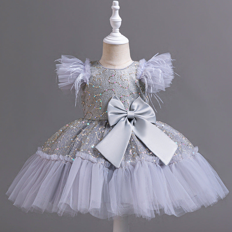 Flower Children's Clothing Children's Wedding Dress Tulle Skirt Summer