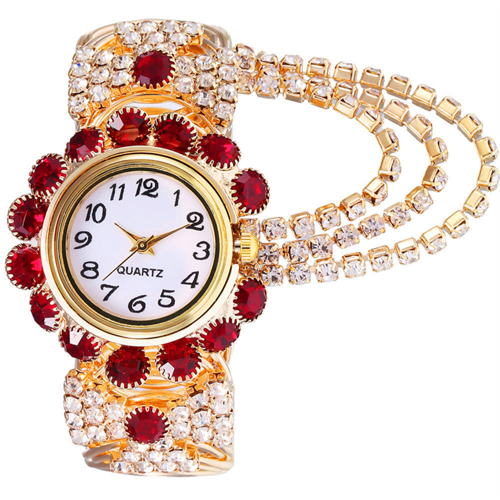 All-match Ladies Diamond Claw Chain Quartz Watch