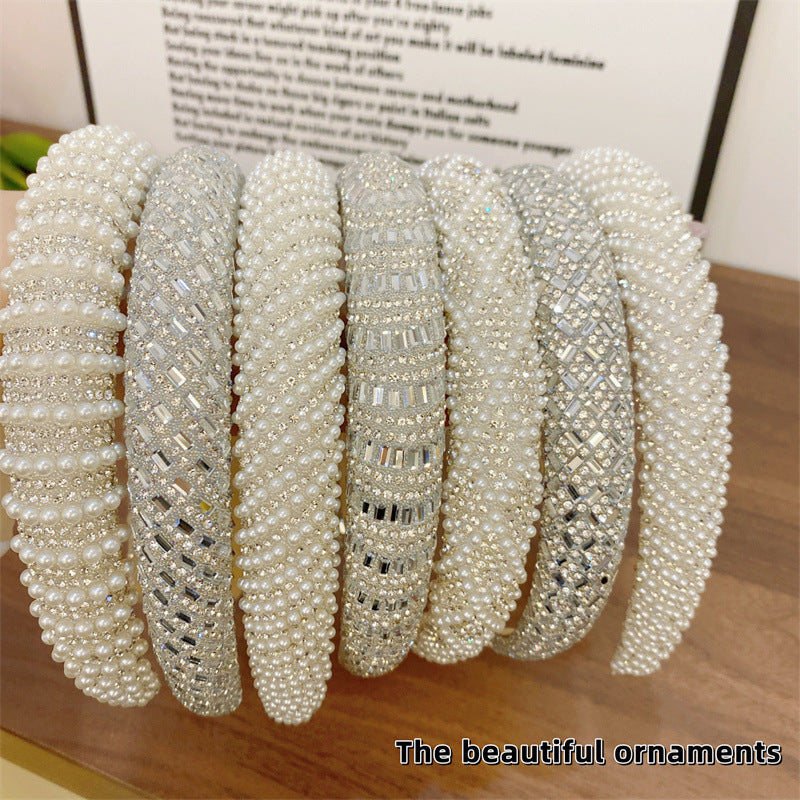 Heavy Industry Light Luxury New High-grade High-definition Pearl Headband