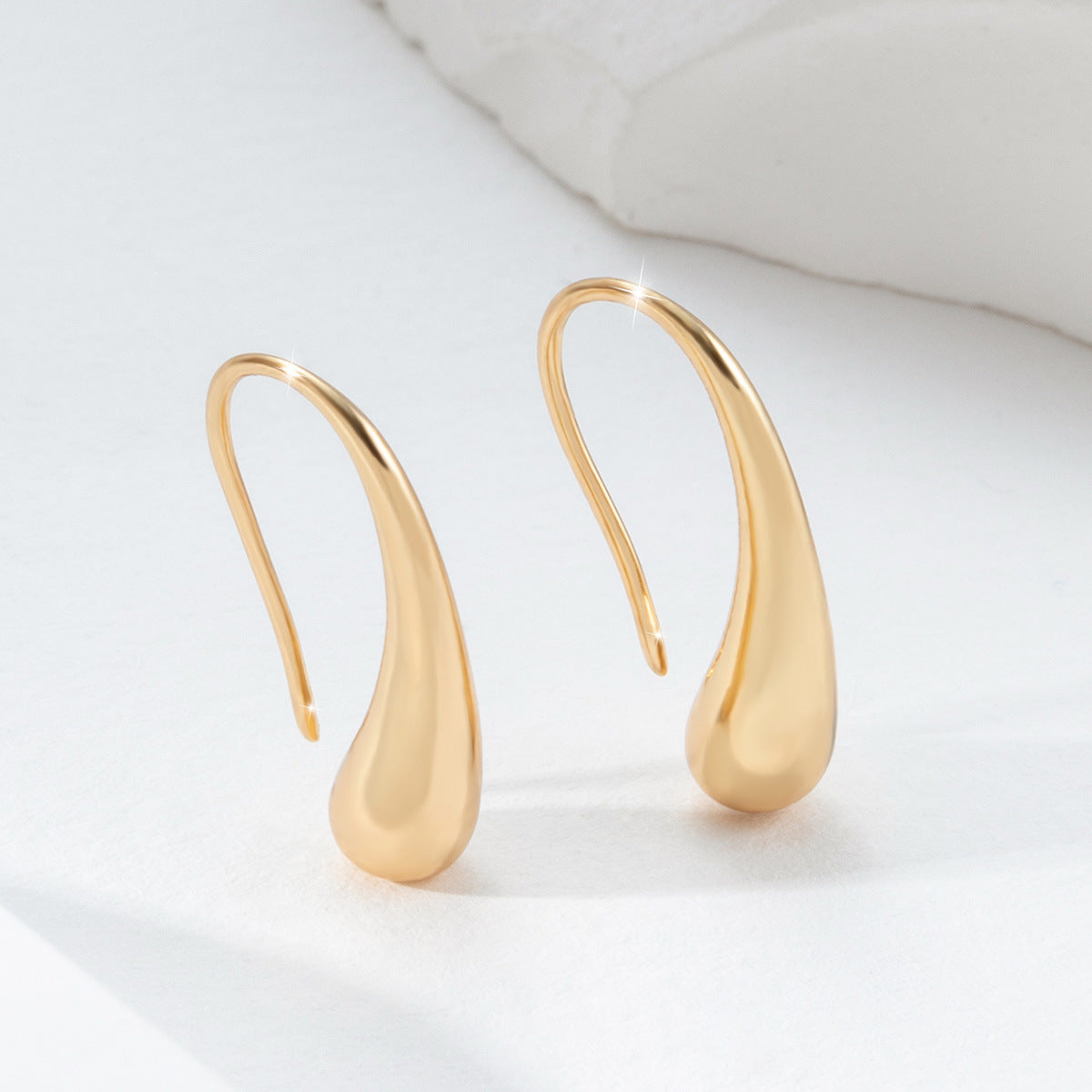 Geometric Metal Glossy Surface Ear Hook