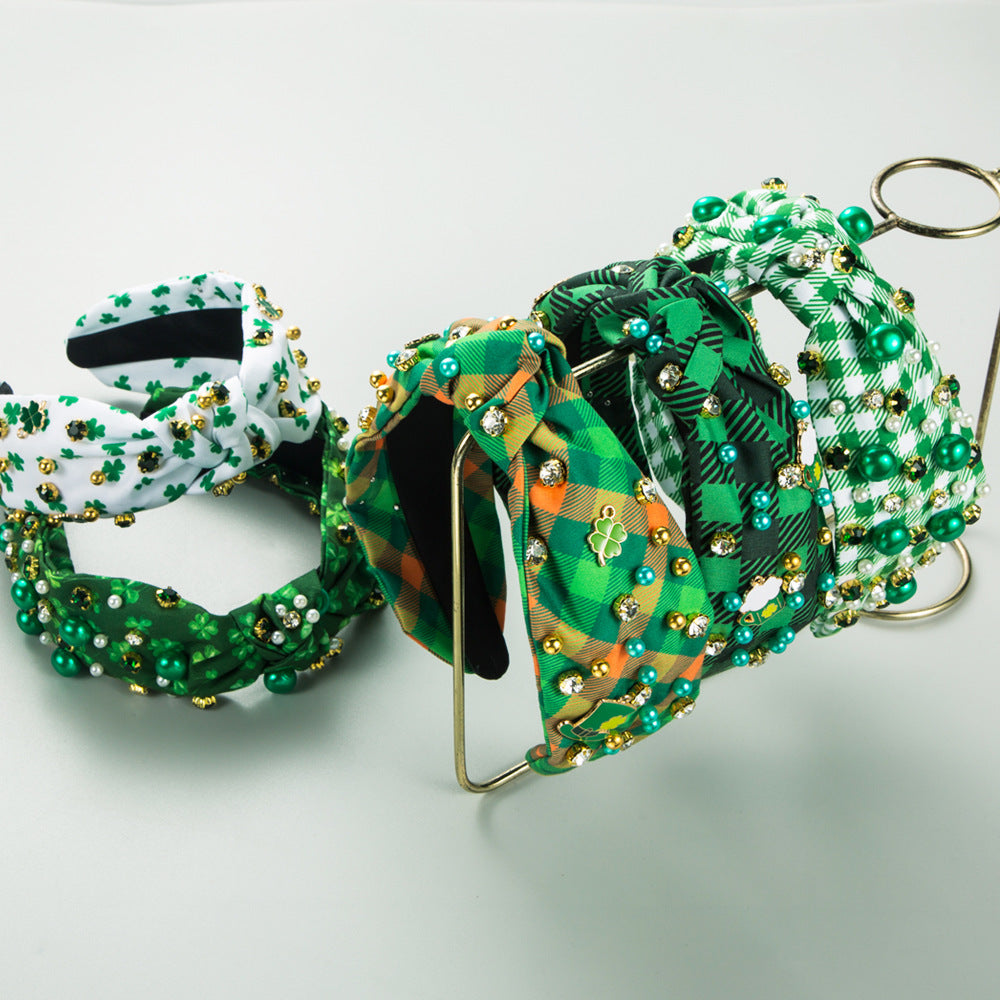 Irish St Patrick's Day Rhinestone-encrusted Headband Female