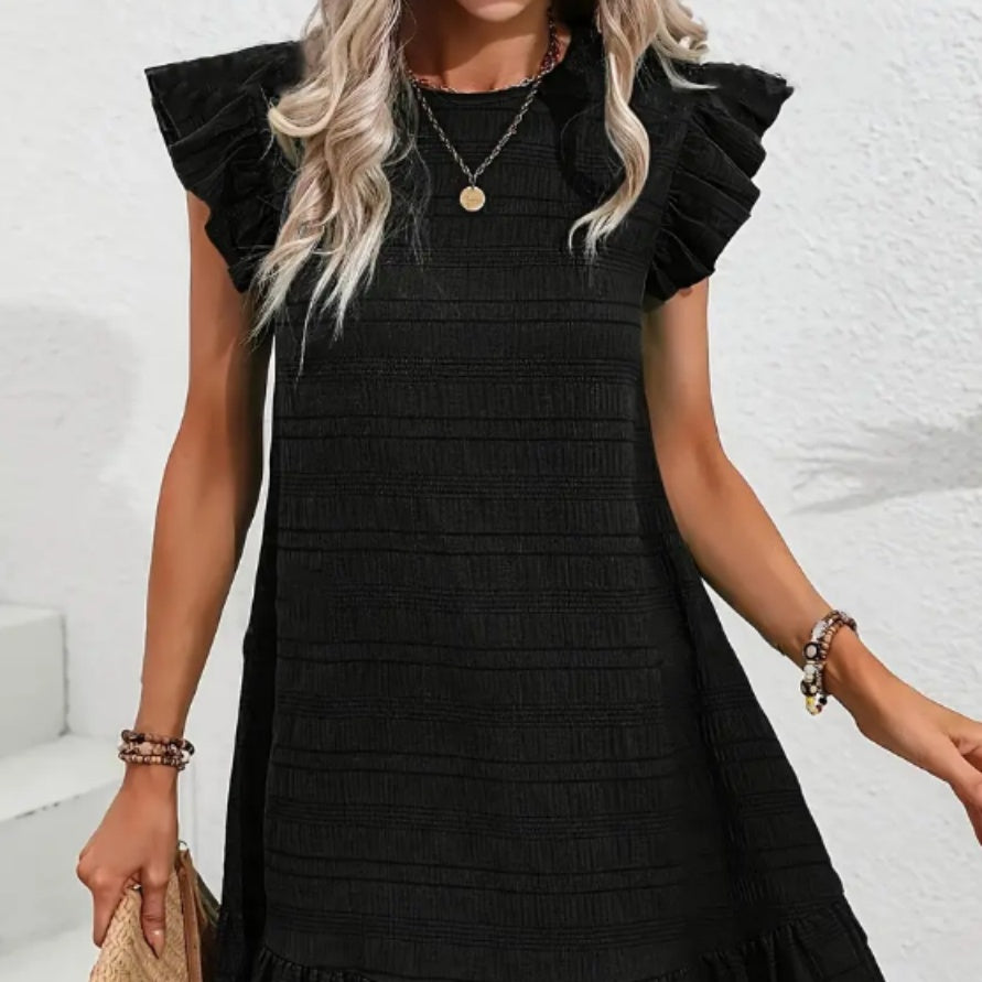 Casual And Fashionable Women's Pleated Waistband Dress