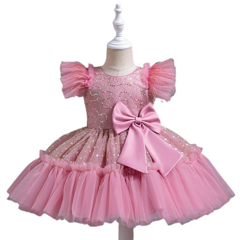 Flower Children's Clothing Children's Wedding Dress Tulle Skirt Summer