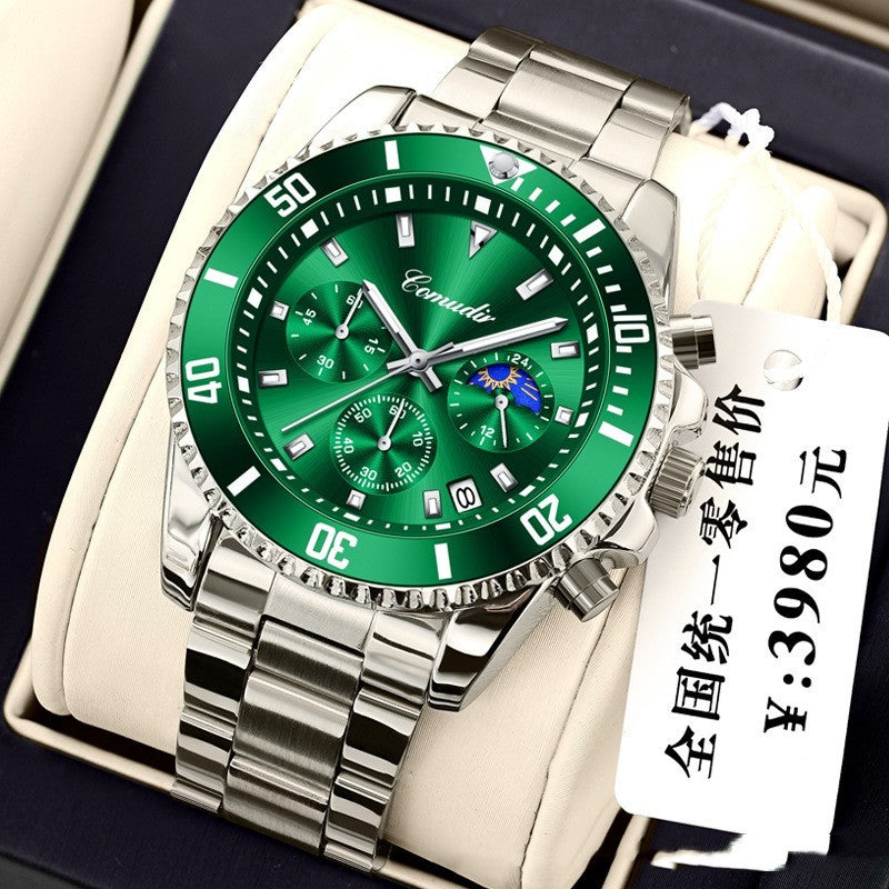 Three-eye Men's Luminous Waterproof Watch